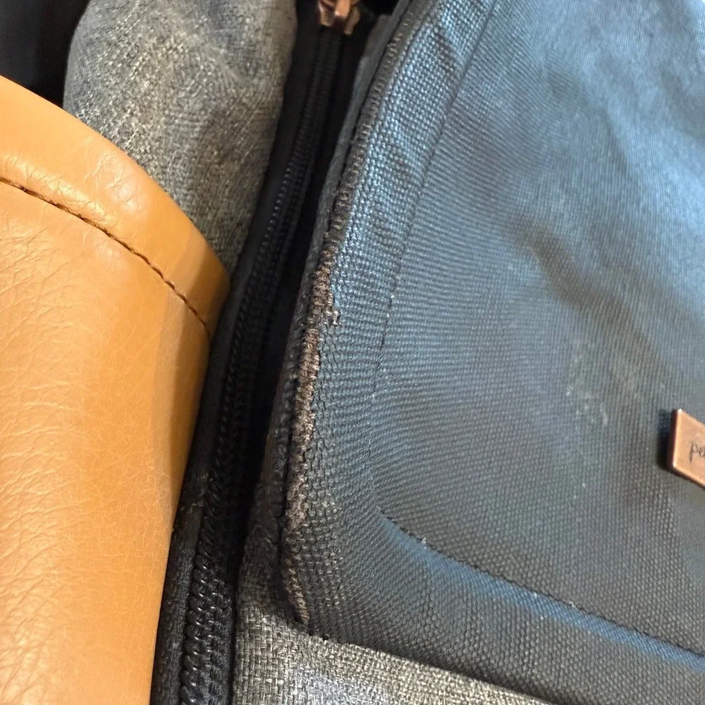 Petunia Pickle Bottom Camel & Graphite Boxy Backpack diaper bag‎
